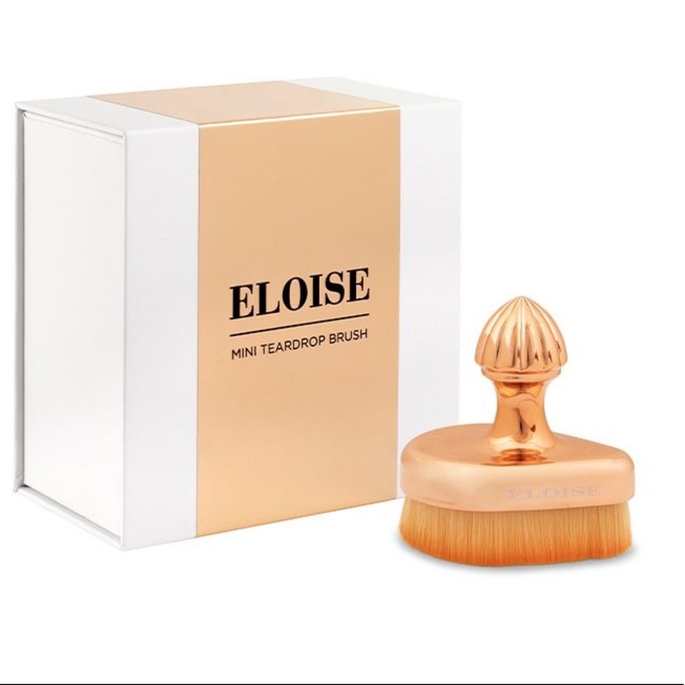 Rose Gold Tear Drop Brush Mini